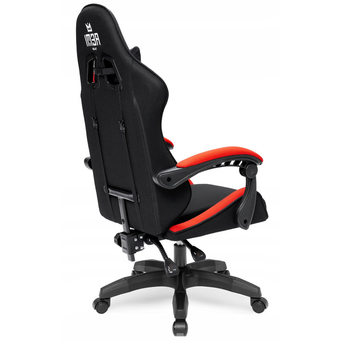 Ігрове крісло IMBA seat Strider, тканина, чорно-червоне
