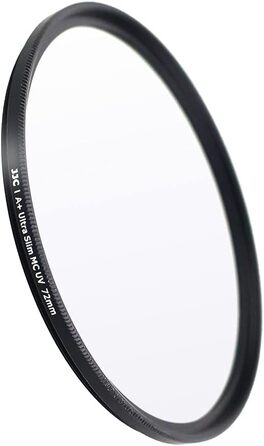 Фільтр JJC UV, 49 мм, ультратонкий, багатошарове покриття, захист від УФ, для об'єктивів Canon Sony DSLR з різьбою 49 мм (сріблястий)