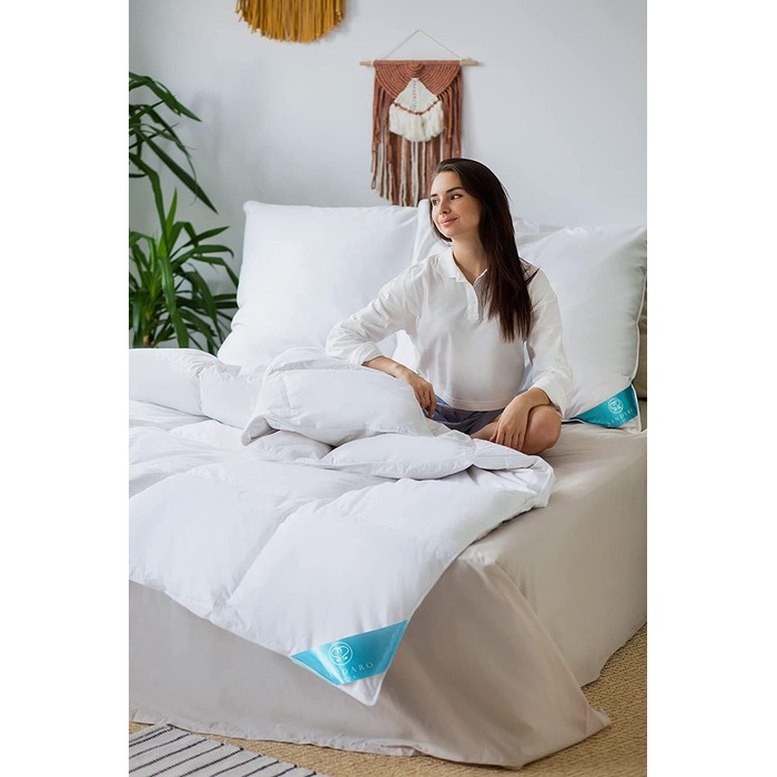 Sandaro Home Down and Feather Comforter, Öko-Tex Certified (200x220, 1800)