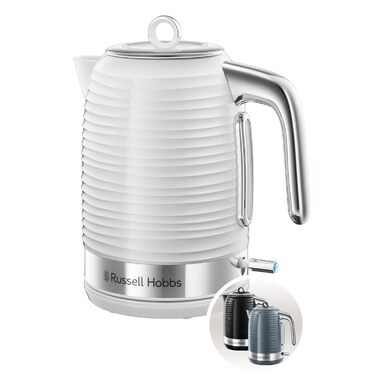 Електричний чайник Russell Hobbs Inspire Weiss 1.7л, 2400W, з фільтром від накипу, індикатором рівня води, знімним кришкою
