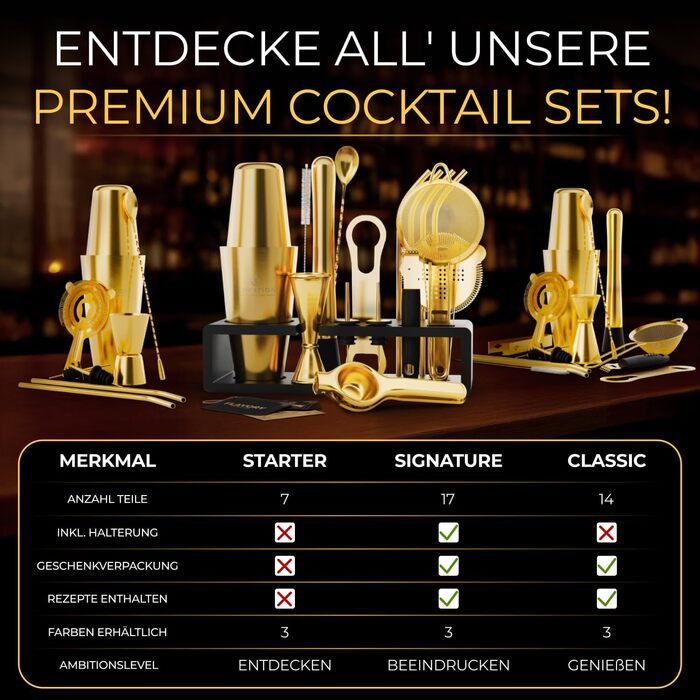 Набір для коктейлів EMPATION: професійний шейкер Boston 825мл з нержавіючої сталі, 8 предметів. Ідеальний подарунок для барменів-початківців та професіоналів.