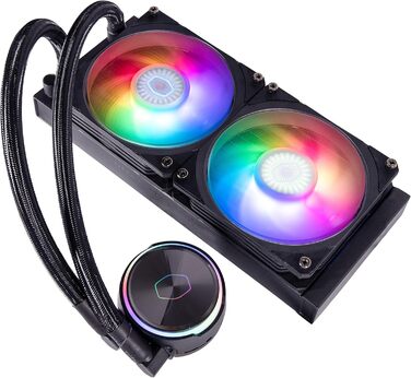 Система водяного охолодження Cooler Master MasterLiquid PL Flux 240 (білий) - AIO з 2 x 120mm вентиляторами, ARGB-контролер (2-ге покоління), сумісна з AMD та Intel