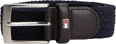 Чоловічий шкіряний ремінь Tommy Hilfiger New Adan Belt 3.5, 115 см, блакитний (Sky Captain)