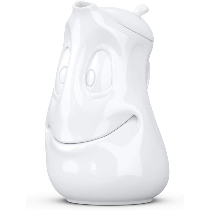 Порцеляновий чайник FIFTYEIGHT PRODUCTS Tassen 'Gut drauf', 1200 мл, білий, Німеччина