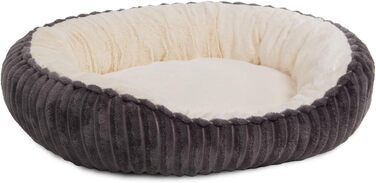 Кігтечка для котів Wallace & Jones Cameron - овальне ліжко-корзина, антрацит-бежеве, розмір S, 55 x 45 x 17 см