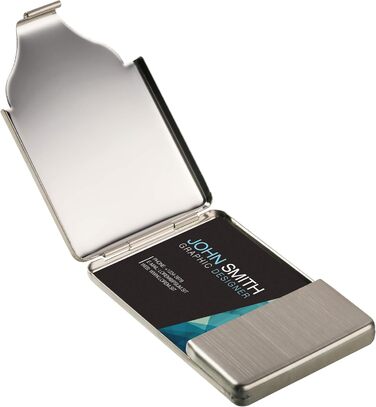 Металеве табакерка для сигарет: компактний, плоский, з дзеркалом. Для жінок та чоловіків. Містить до 7 сигарет. Виготовлено з нержавіючої сталі.