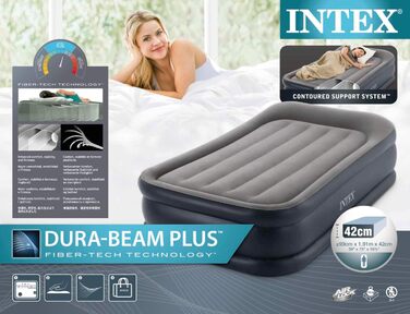 Надувний матрац Intex Twin Deluxe Fiber-Tech, 99 x 191 x 42 см (64132.)