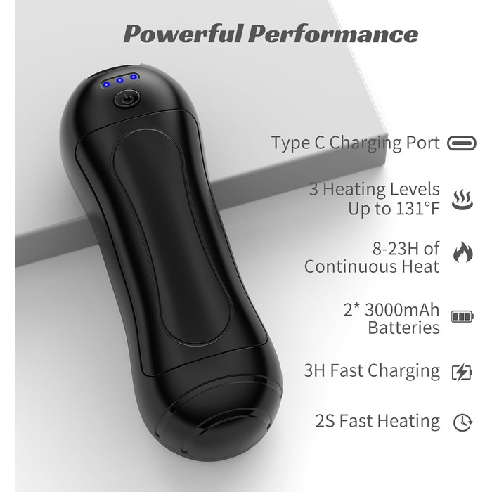 Електричний грілка для рук FANDLISS 6000 mAh USB, 2 шт. - для кемпінгу, на вулицю, на подарунок