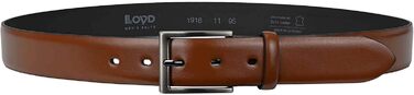 Чоловічий шкіряний ремінь Lloyd з пряжкою Dorn, колір Cognac, ширина 35 мм, довжина 105 см