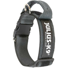 Нашийник Julius K9 200HA-K-2015 серії Color & Gray, чорно-сірий, з ручкою, регульований, ширина 50 мм, розмір 49-70 см