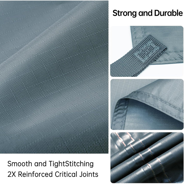 Тент FREE SOLDIER 3x3.2 м, водовідштовхуючий, ультралегкий, захист від УФ, для кемпінгу, пікніків та активного відпочинку (сіро-блакитний)