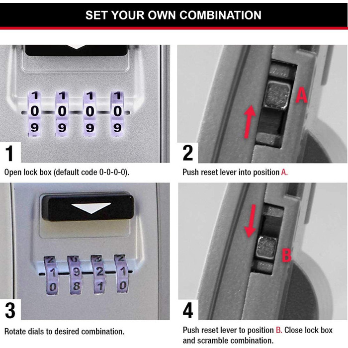 Сейф для ключів Master Lock з кріпленням на стіну, зовнішній, 12.6 x 7.2 x 5.2 см, з підсвічуванням та бугелем
