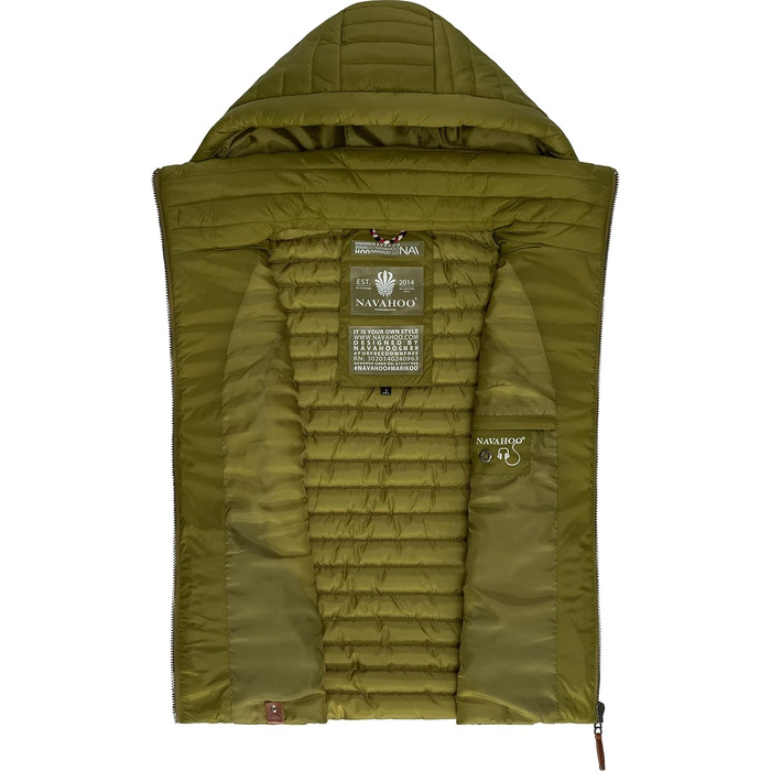 Жіноча перехідна куртка Navahoo - легка степкова жилетка з відстібною капюшоном Shadaa - 3XL (XS, Оливковий)