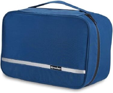 Сумка-органайзер для душу Jieei, водонепроникна, для чоловіків та жінок, з 4 відділеннями, складна, компактна (L-синій, L)