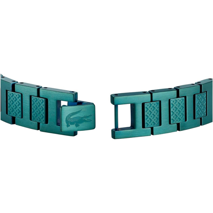 Браслет Lacoste MetroPole з застібкою-кнебелем. Зелений, з візерунком petit piqué. Для чоловіків та жінок