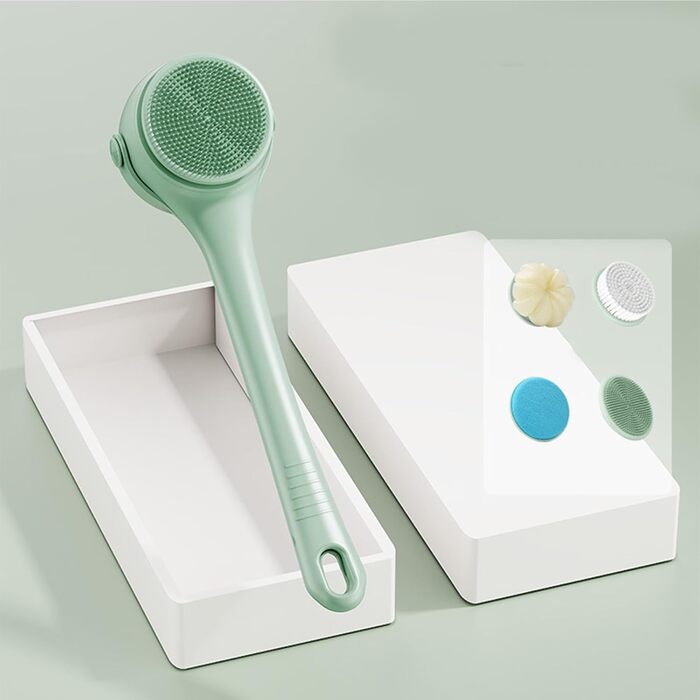 Electric Bath Brush, Multi-Brush Head, Cleaning Tool, Multifunctional, Handheld, Household, Rechargeable Bath Brush, Toiletries