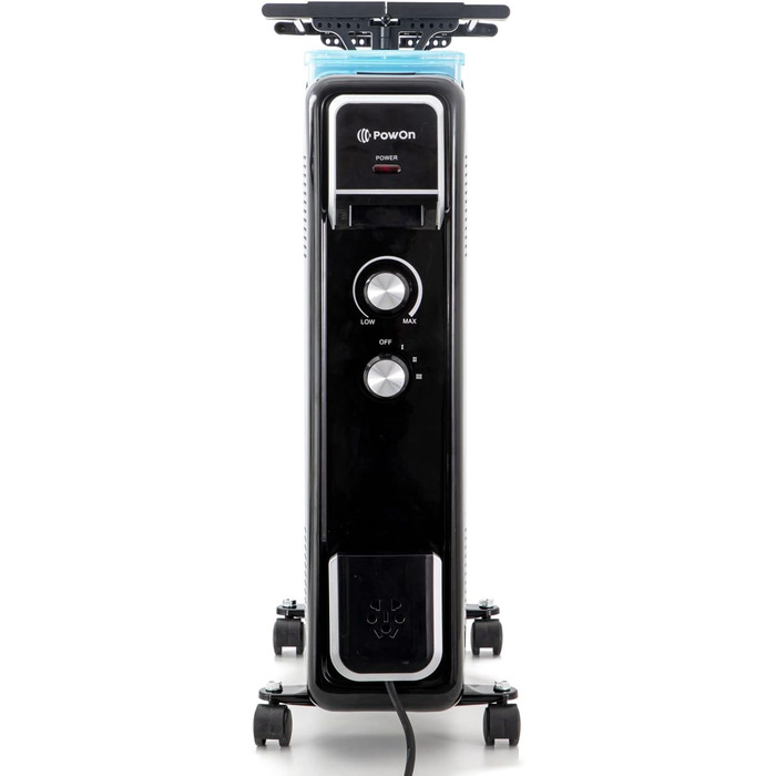 Електричний масляний радіатор PowOn 7 ребер - 30x14x38 см, 2500W | Економне опалення