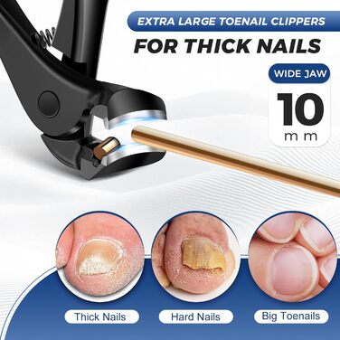 Професійний нігтеріз для літніх людей та чоловіків з товстими нігтями, 16 мм/37 мм ширина отвору, Heavy Duty, кутова заточка 45 градусів, для врослого нігтя