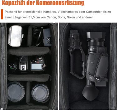 Сумка для камери FOSOTO DSLR XL: для Canon, Nikon, Sony, Panasonic