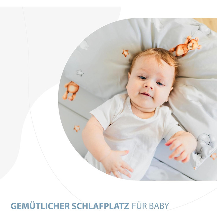 Комплект постільної білизни для дитячого ліжечка Kinderbettwäsche: комплект ковдри 100x135 см та наволочки 40x60 см з бавовни. Підходить для хлопчиків та дівчаток. Oeko-Tex сертифікат.