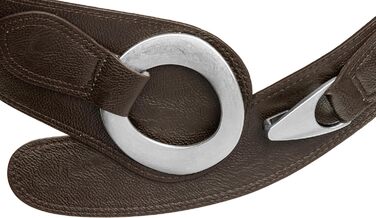 Жіночий широкий ремінь Caspar GU243 з крутою металевою пряжкою, чорний, 105 см