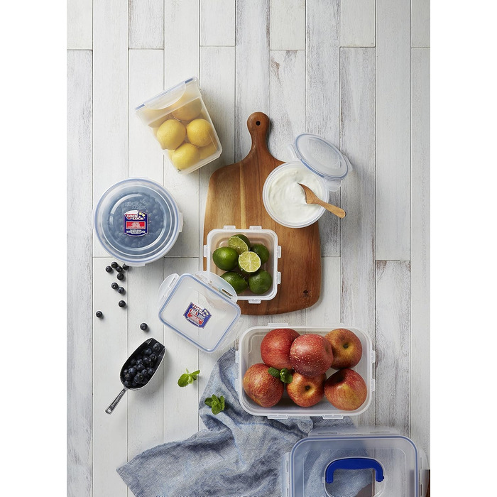 Lock & Lock HPL823 Food Storage Container, Square, 870 ml, 6 Pieces