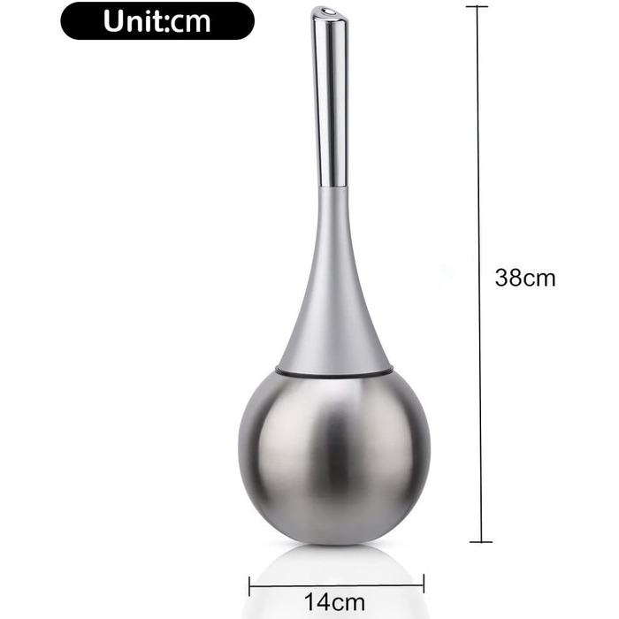 Набір для туалету: тримач для щітки та щітка без свердління, нержавіюча сталь