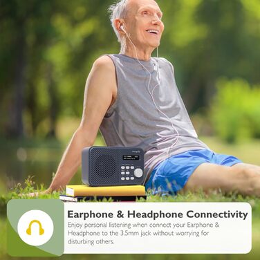 MD5 Портативне DAB радіо зі стерео звуком, Bluetooth 5.3, 2.4