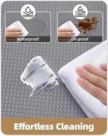 Килимок для кухні COLOR&GEOMETRY 44x150 см, сірий, з неслизьким покриттям, PVC, водо- та олієстійкий, з гумовою основою