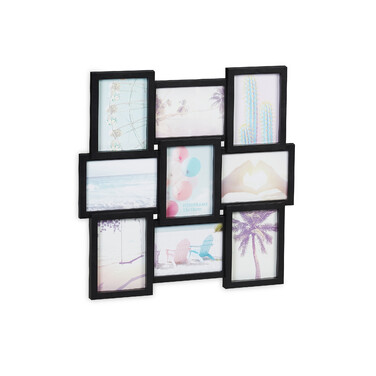 Relaxdays Photo Collage Frame - Holds 9 Pictures
