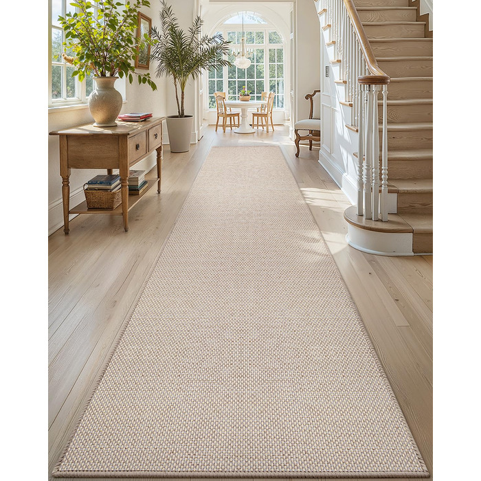 Килимок для дому COLOR&GEOMETRY, 91 x 243 см, довгий килимовий доріжка, антиковзаюча, швидковисихаюча, для кухні, спальні, коридору (Бежевий)