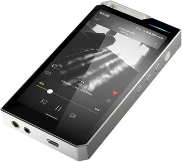 HiBy R4: Android MP3-плеєр з Bluetooth, Wi-Fi та 4 DAC, 32 ГБ, сріблястий