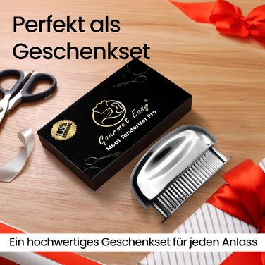 Відбивачка для м'яса з гострими лезами зі сталі нержавіючої, тендеризатор для стейків, яловичини, курки та свинини, підходить для посудомийки