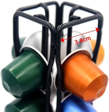 Підставка для капсул Nespresso (40 шт) XIAPIA, чорна, обертова, для зберігання кавових капсул