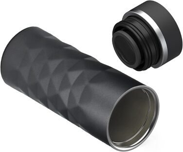 Термокружка Diamond з нержавіючої сталі Elasto Premium | 450 мл | Зберігає тепло та холод | Без BPA | Матова, блискуча (Шифер сірий)