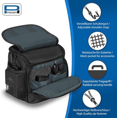 Чохол для камери Pedea Essex: DSLR/SLR/Mirrorless, з дощем. Розмір M, сірий