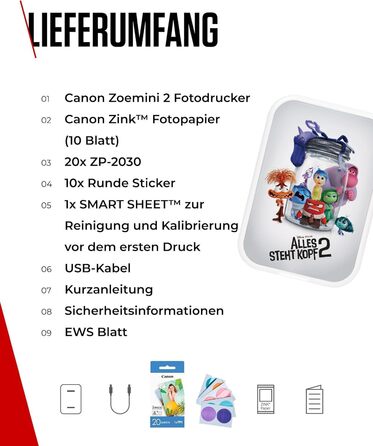 Canon Zoemini 2: Портативний фотодрук, Bluetooth 5.0, USB-C зарядка, Рожеве золото (Disney Limited Edition)