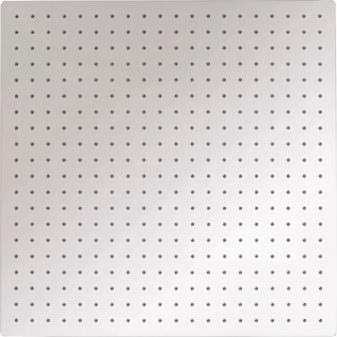aquaSu® Overhead Shower Offertio with 1 Spray Pattern | Square | Chrome | 50 x 50 cm Spray Plate | with Ball Joint | Anti-Limescale Nozzles | Standard Thread: 1/2 | Wellness Rain Shower | 72278 0