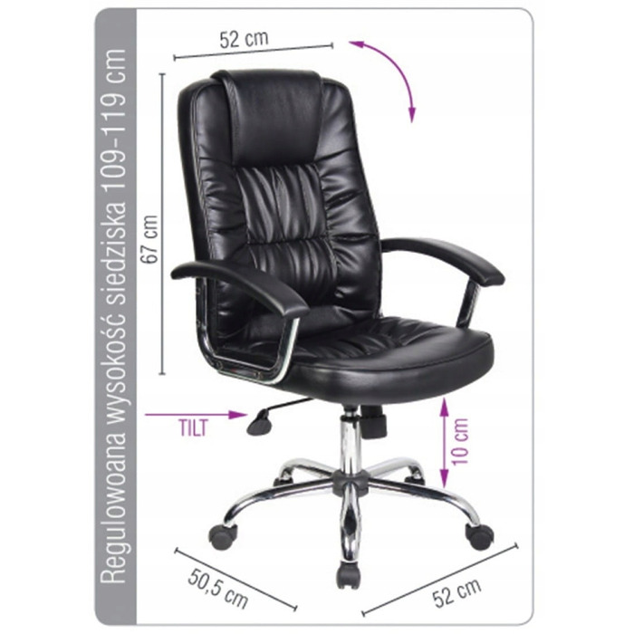 Офісне крісло Office Products Cyprus, чорне