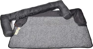 Крісло-ліжко для собак Raikou: зручне та захисне, 70x90 см, сірий меланж