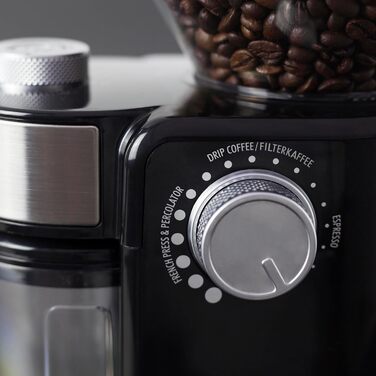 Електрична кавомолка CASO Barista Crema з жорнами, 150 Вт, регулювання помелу, переможець тесту Haus & Garten Test