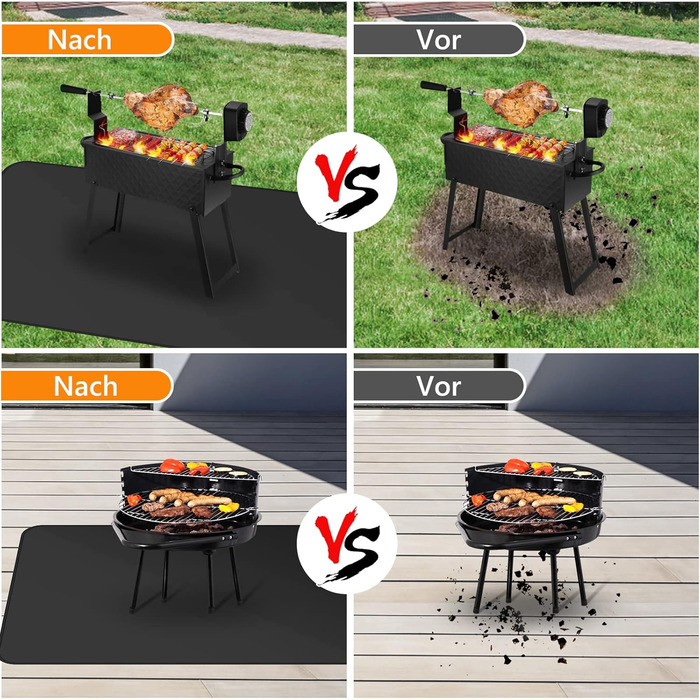 Килимок для грилю Digiroot 100x180 см: термостійкий, водонепроникний, для BBQ, каміну, кемпінгу