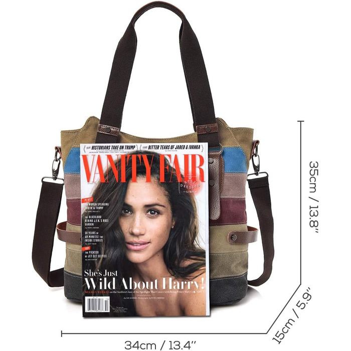 Сумка жіноча CHEREEKI Canvas багатокольорові смуги через плече, велика шопер-сумка для покупок, повсякденна сумка-хобо