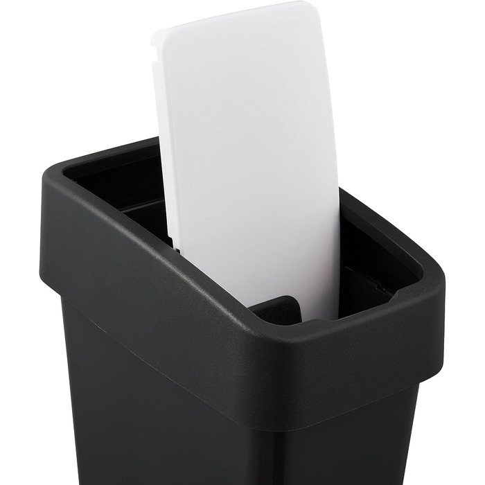 Преміум відро для сміття Keepkeeper з кришкою-відкидним механізмом, Soft Touch, 10 л, Magne, графітово-сірий колір