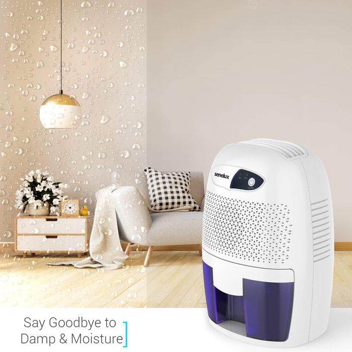Senelux Powerful 500ml Portable Mini Air Dehumidifier, Quiet Air Dehumidifier, Small Air Dehumidifier Efficient and Stable, Moisture Absorber for Small Rooms, Basements, Bedrooms