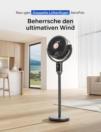 PELONIS Smart вентилятор підлоговий з осциляцією, DC мотор, 9 швидкостей, 26dB, регульована висота 36-110см, 9H