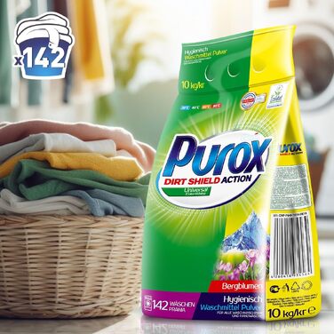 Універсальний пральний порошок PUROX (142 WL) у м'якій упаковці, 10 кг (набір з 3 шт)