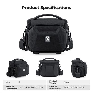 Сумка для камери K&F CONCEPT для DSLR/SLR, фотосумка, рюкзак, фоторюкзак, фотосумка на плече зі штативним кріпленням