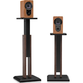 Підставка для акустики 65-85 см, регульована по висоті, дерев'яні підставки для сателітної акустики 4-10 дюймів, 20 кг, набір 2 шт (колір: коричневий)