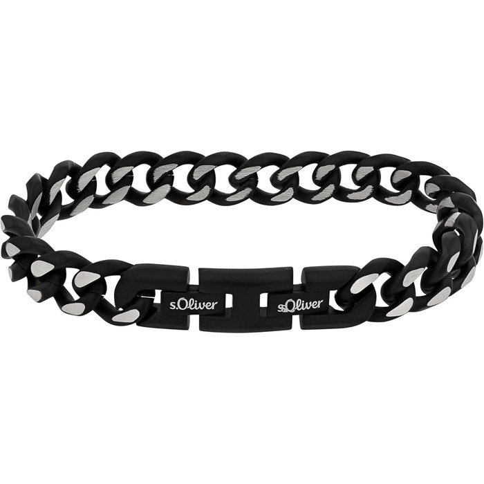 Браслет s.Oliver для чоловіків з нержавіючої сталі, чорний. У подарунковій коробці.